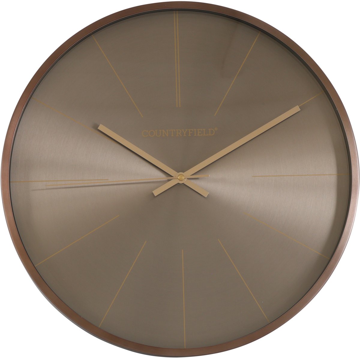 Wandklok copper 40x40x5cm brons
