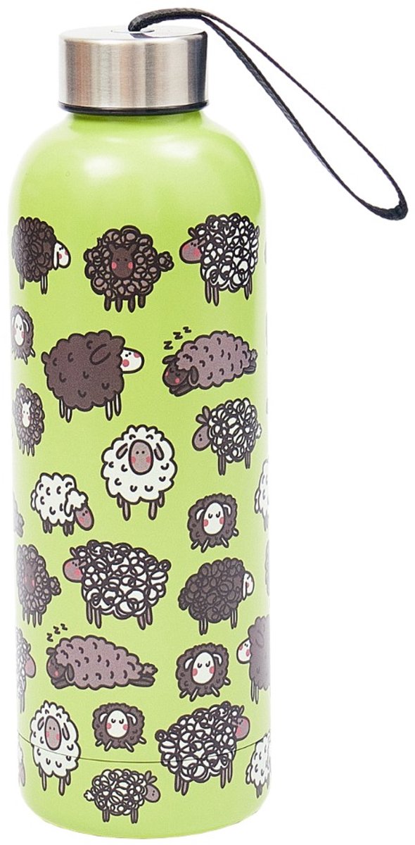 Eco Chic - Thermal Bottle (thermosfles) - T28 - Green - Cute Sheep
