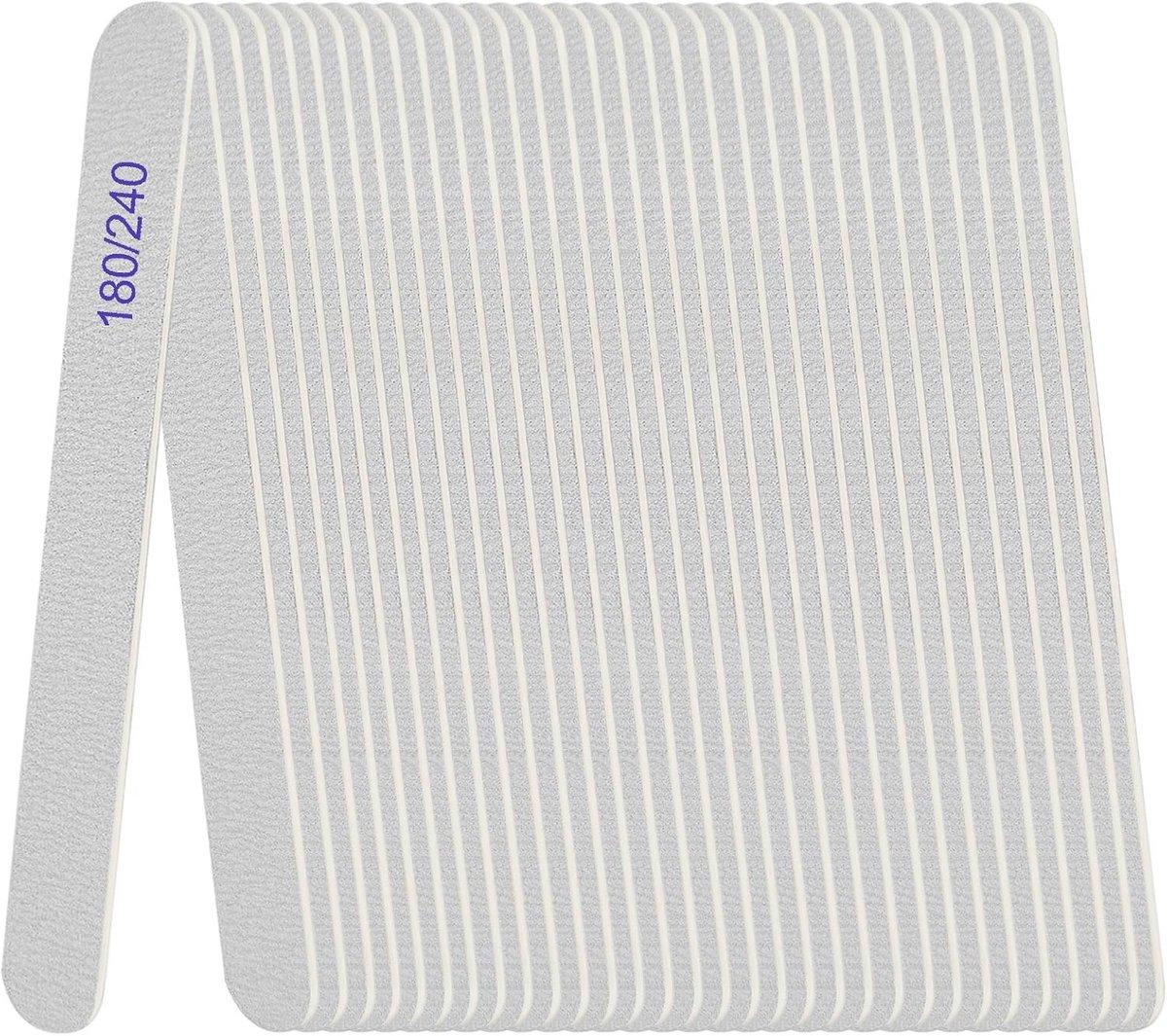 Set van 24 Dubbelzijdige Houten Nagelvijlen 180/240 Grit voor Professionele Manicure en Pedicure