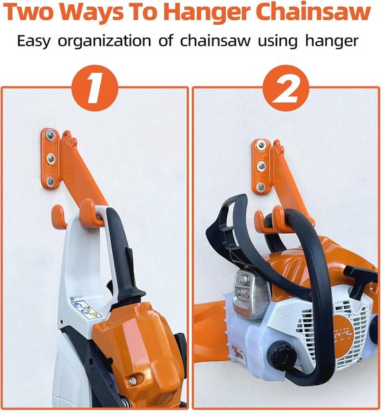 Set van 2 Zware Chainsaw Muursteunen - Ideaal voor Garage Organisatie — afbeelding 2