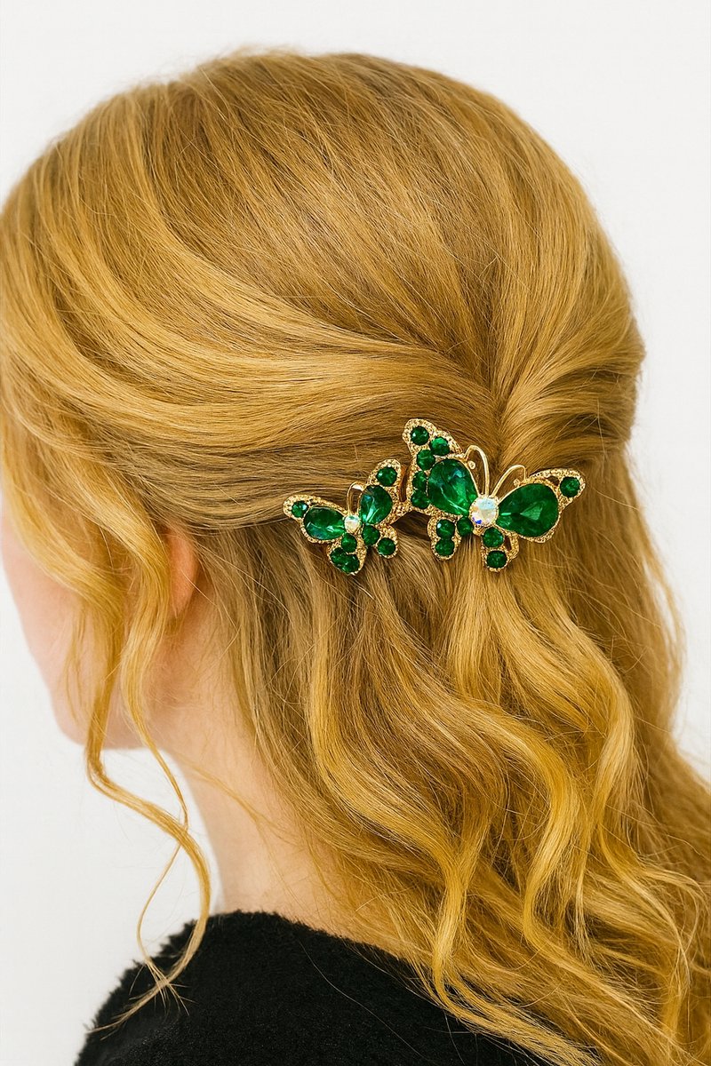 Haarclip - Haarklem - Haarsieraad - Haarspeld - Haar accessoires - Dames - Roze/Goud - 8 cm - Luxe - Cadeau Tip