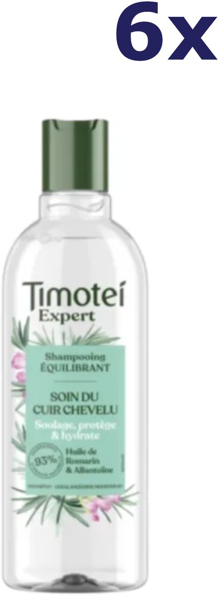 6x Timotei shampoo expert soin du cuir chevelu 300ml
