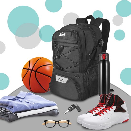 Spalding Basketbal Rugtas Zwart/wit 40l Spalding Basketbal Rugtas Zwart/wit 40l