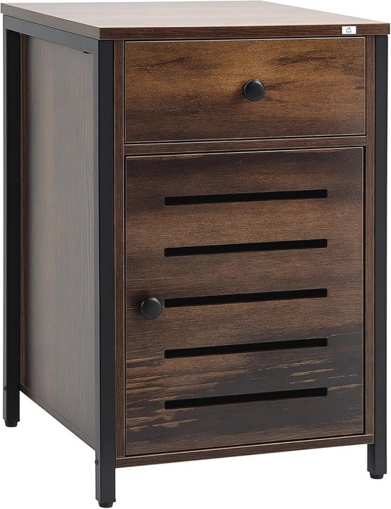 vidaXL Nachtkastje met lade Bruin 40 x 35 x 50 cm Massief acaciahout