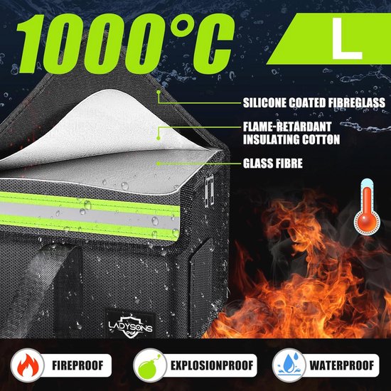Sac Ignifuge Batterie Vélo électrique Sac De Protection Ignifuge Pour