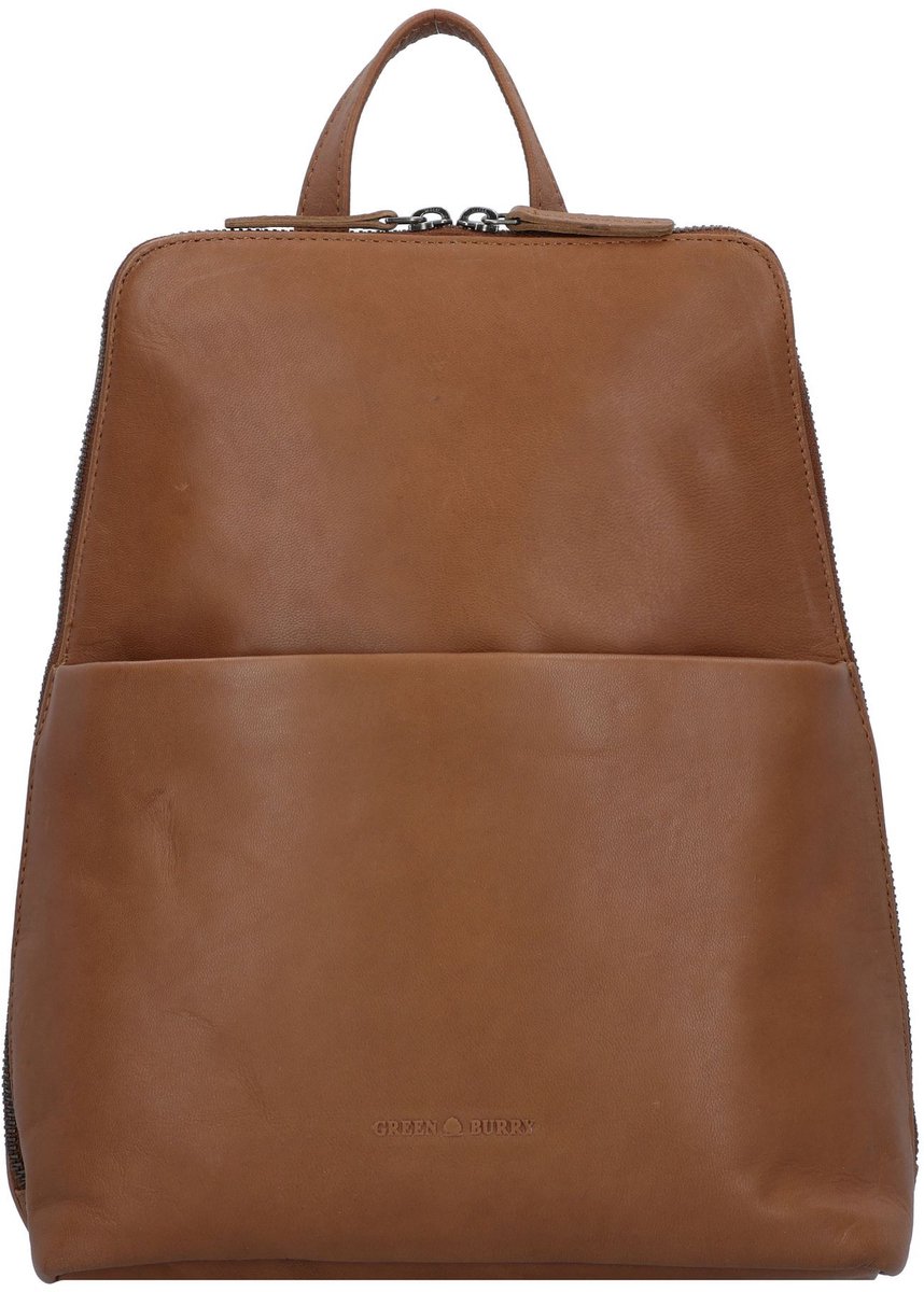 GREENBURRY Leren vrijetijdsrugzak rugzak Fiorentina City Backpack Tan bruine