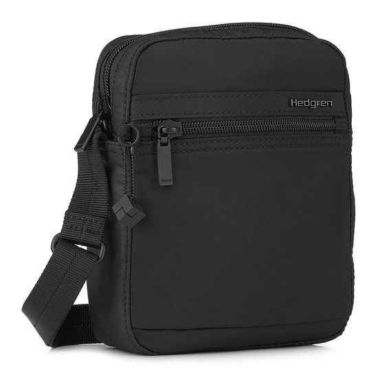 Hedgren RUSH – Mini sac bandoulière vertical avec protection RFID – Déperlant – Léger – Noir