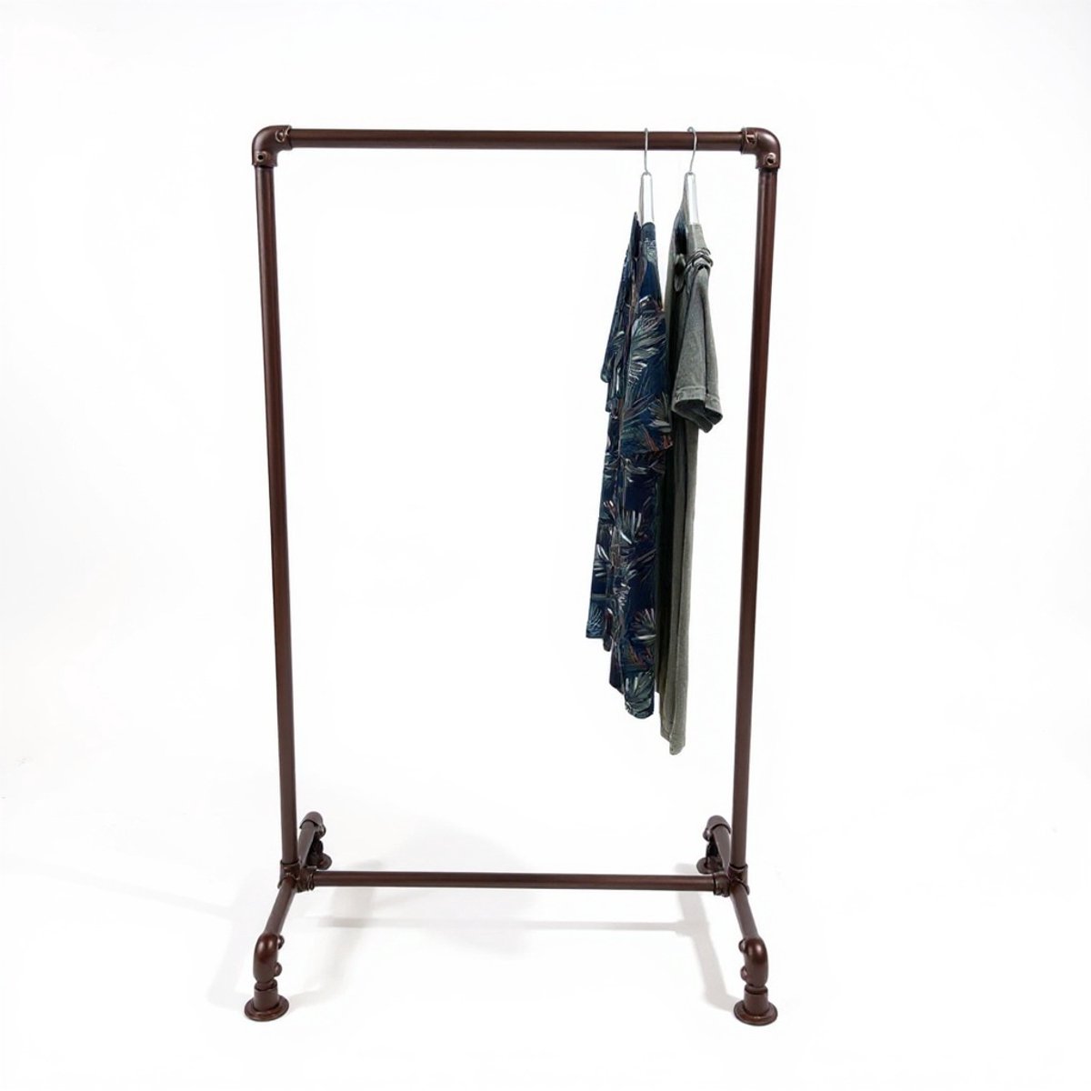 Industrieel kledingrek – steigerbuis – koper – 80 x 150 cm – staand