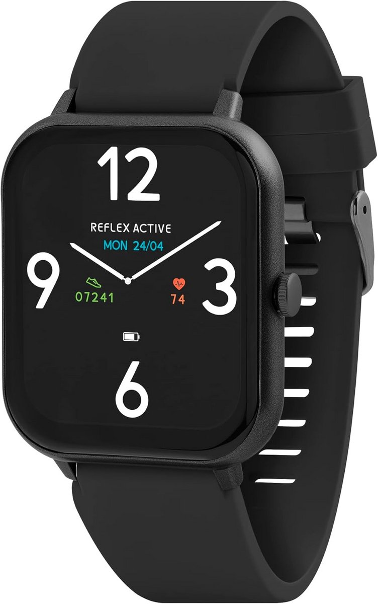 1.8 inch Smartwatch met IP67 waterdichtheid - zwart siliconen band