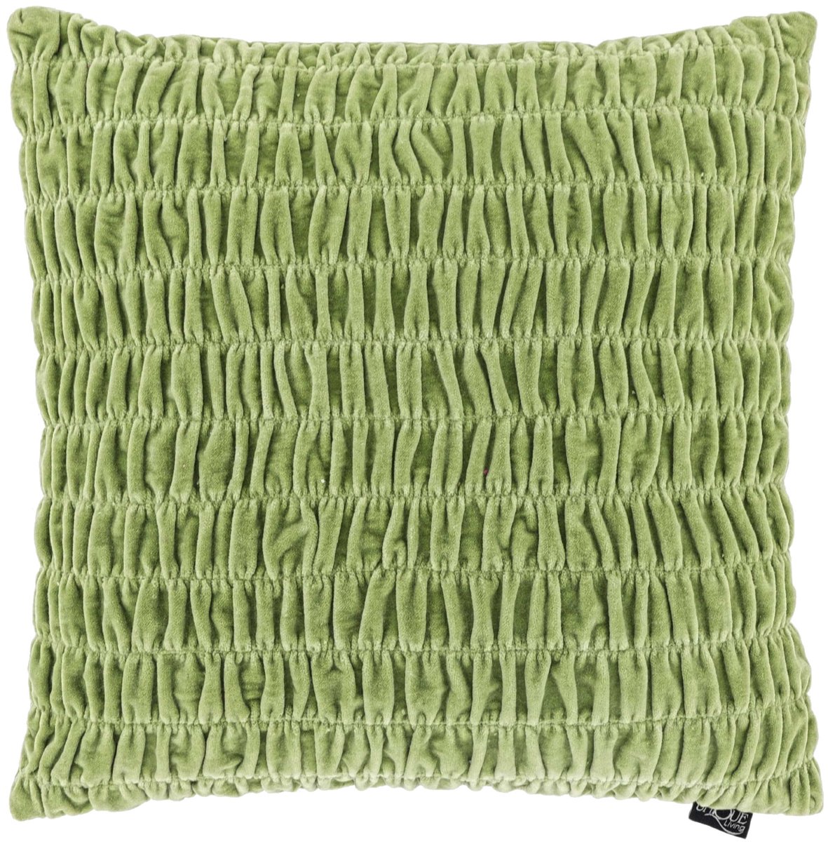 Unique Living Sierkussen Marjo - Velvet - Groen - 45x45 cm (BxD) - Tea Green
