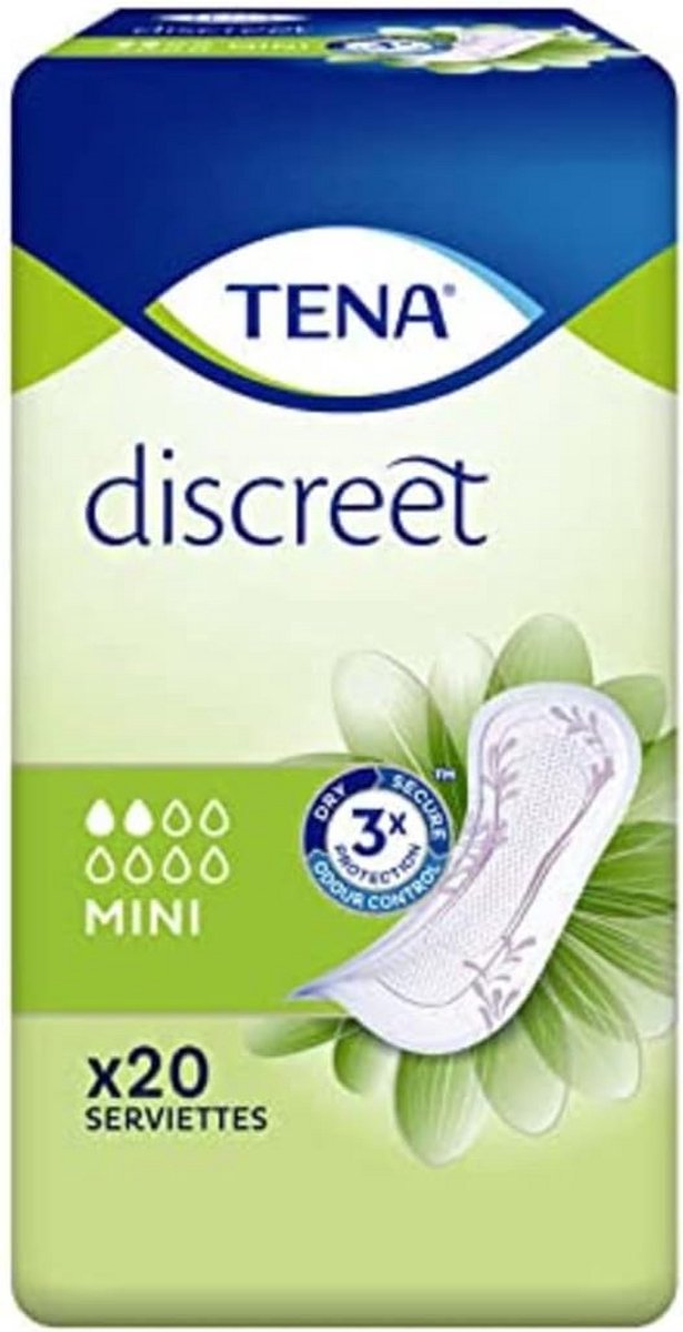 Tena Discreet Mini Servetten - 20 stuks - Bescherming bij lichte incontinentie