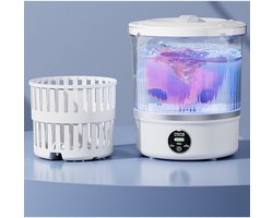 Mini draagbare wasmachine van 3 liter, Geschikt voor het wassen van huishoudkleding, sokken en ondergoed, en als reiswasmachine met centrifugefunctie.