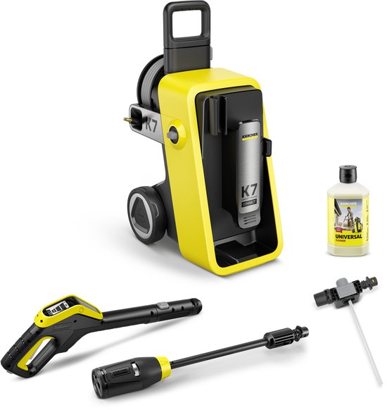 Kärcher K 7 Comfort Premium Connect hogedrukreiniger met APP functie - Instelbare druk 180 bar - 600 l/u - 60 m2/u - Slanghaspel - 4-in-1 Spuitlans - Geschikt voor oa. auto - terras - campers - caravans - fietsen - motoren - tuinset