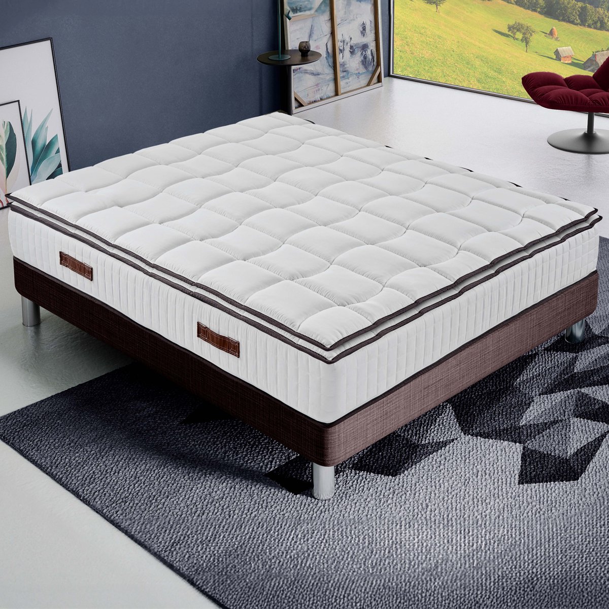 iLoveSleep - Matras ROYAL 160x200 Pocketvering Matras - Dikte 27 cm - 3 cm traagschuim - Verwijderbaar — afbeelding 2