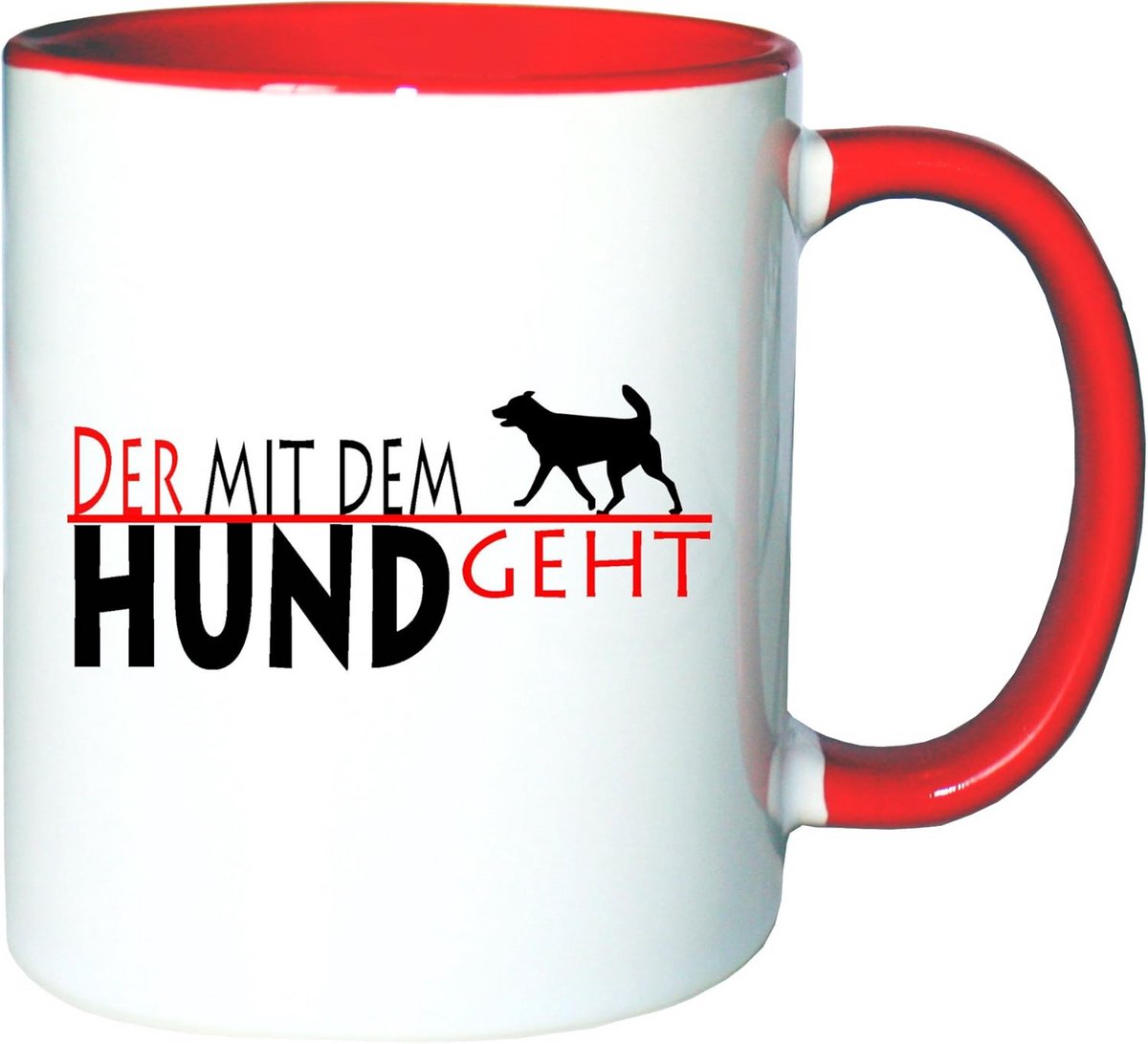 Koffiemok met hond en baasje - theekop voor hondenliefhebbers