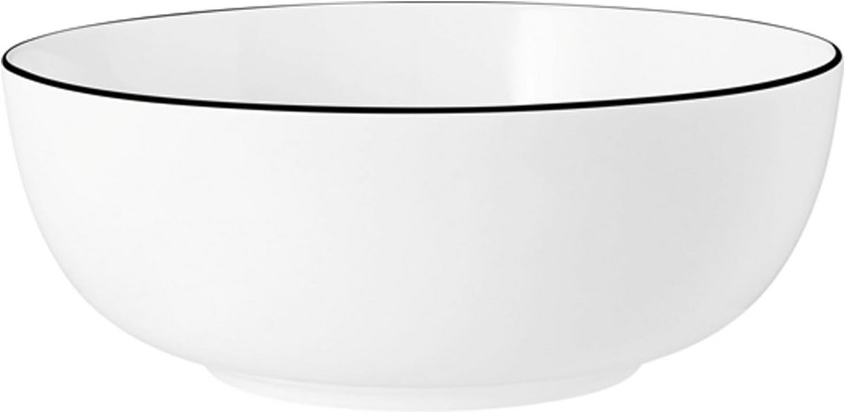 Ronde voedselkom 20 cm zwart porselein