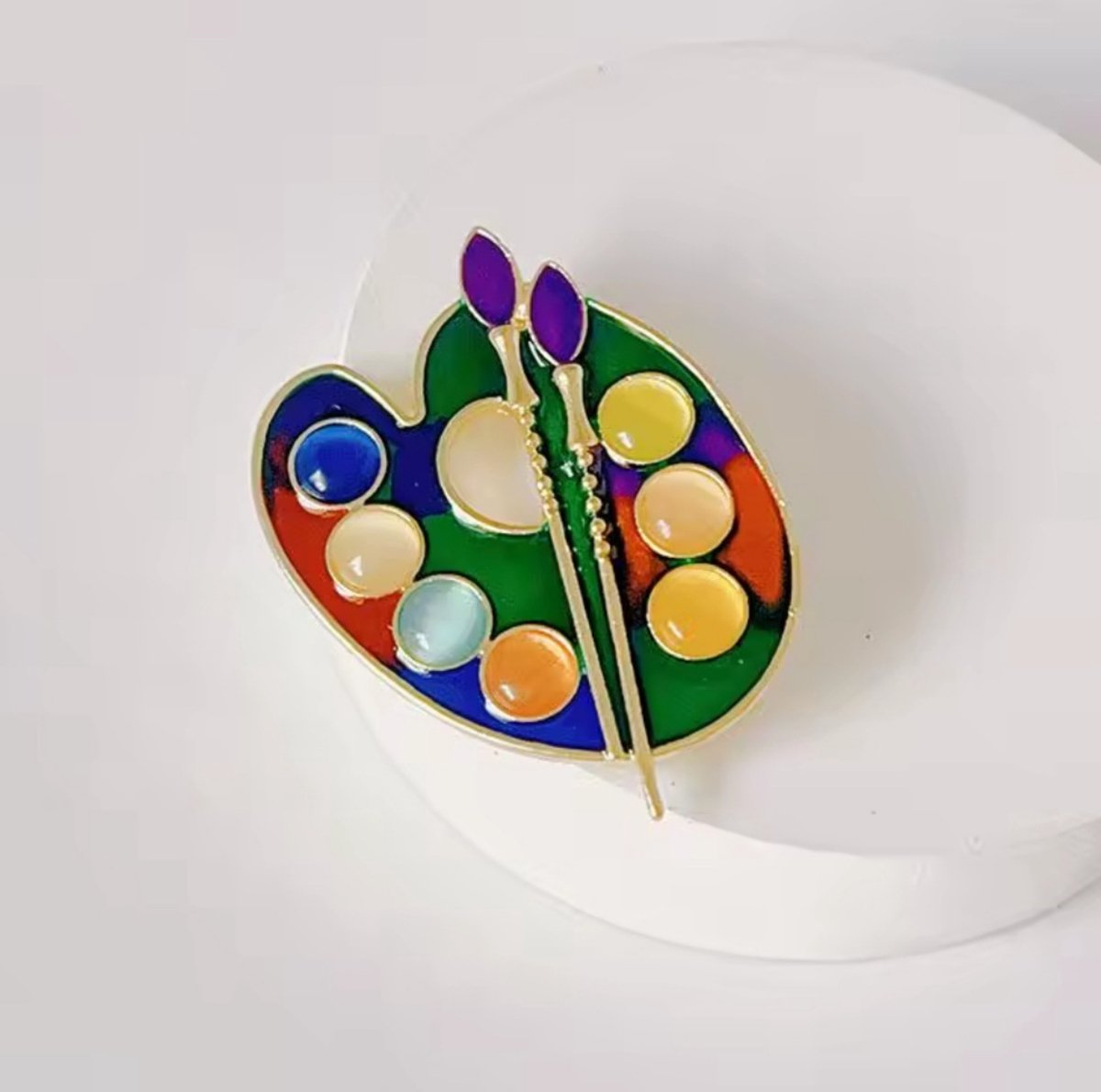 Zelto-Broche- Verf Palet- Broche Boetiek- Kleuren- Dames Broche- Heren Broche- Sierspeld- Schilderen-