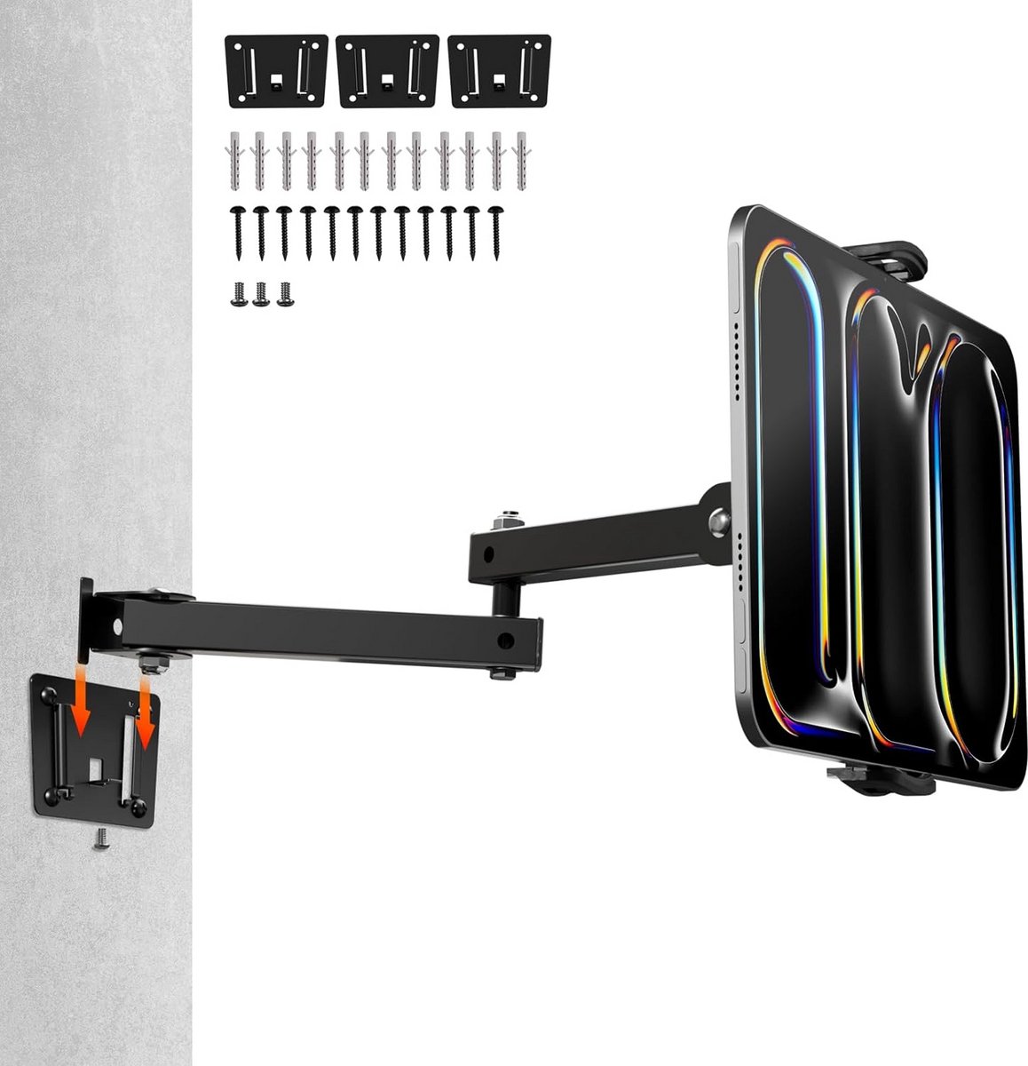 Verstelbare en Flexibele Wandhouder voor Tablet en iPad (4-13 inch)