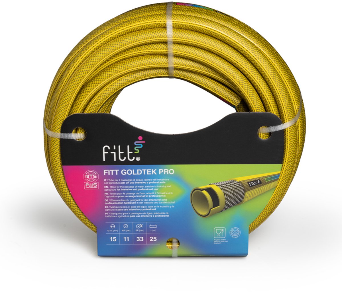 Fitt Goldtek Pro NTS Tuinslang 12.5 mm (1/2") - 6 Lagen - 25m