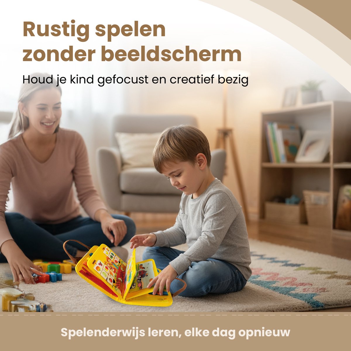 Wiebelo – Montessori Activiteitenboek – Sensorisch Speelgoed – Busy Board – Activiteitenbord – Doeboek – Busy Book — afbeelding 4