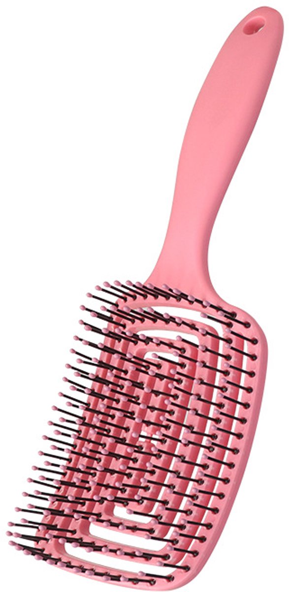 Roze Massage en droge en natte haarborstel Waterdicht droge haarborstel, rond