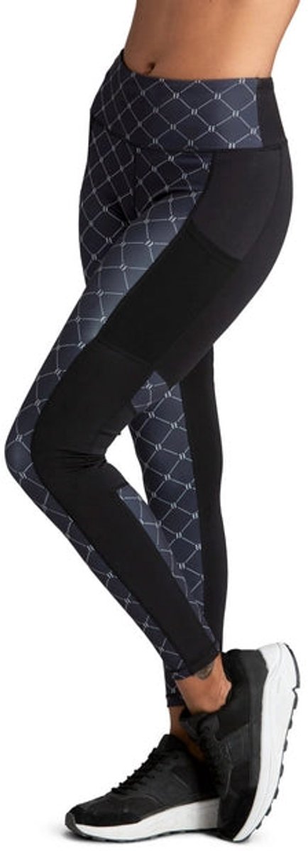 Björn Borg - Dames - Borg High Waist Block Tights - Blauw/Grijs/Multicolour - Maat 34 van Merkloos — afbeelding 3