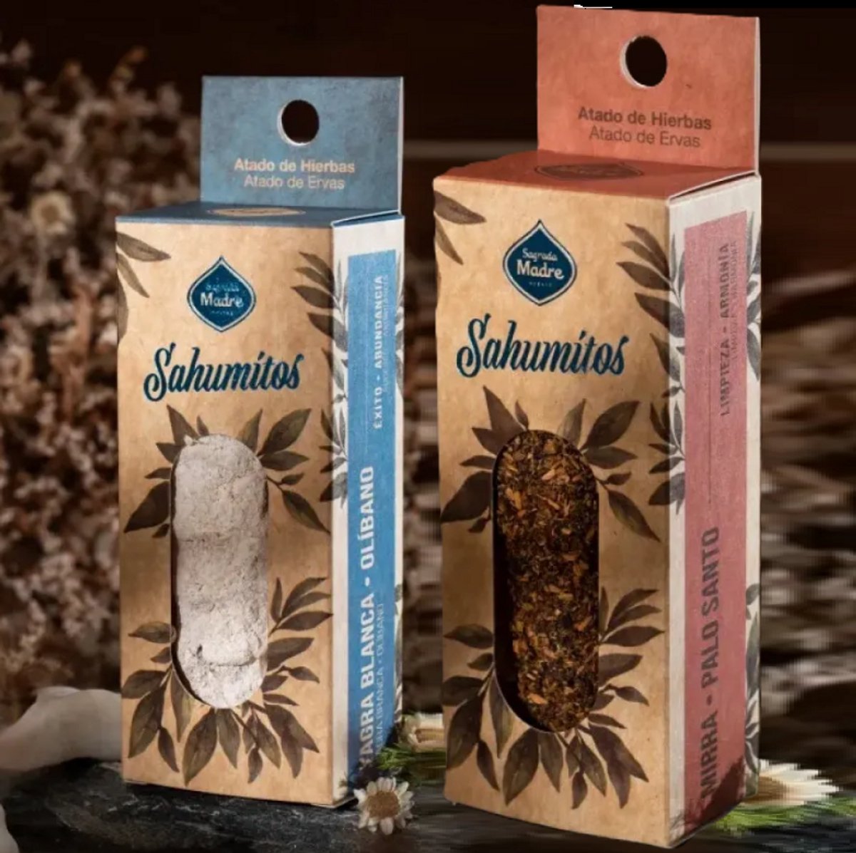 Sagrada Madre Sahumitos Smudge Duo - Smudgestick Yagra en Smudgestick Mirre Palo Santo