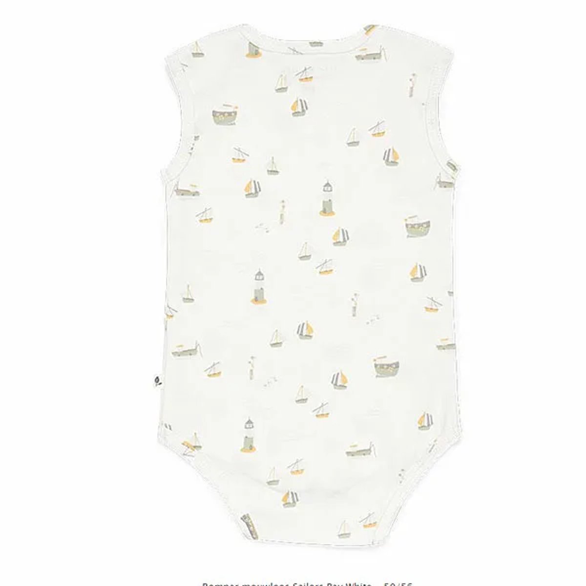 Little Dutch - baby romper mouwloos Sailor Bay White - gebroken wit - 50/56
