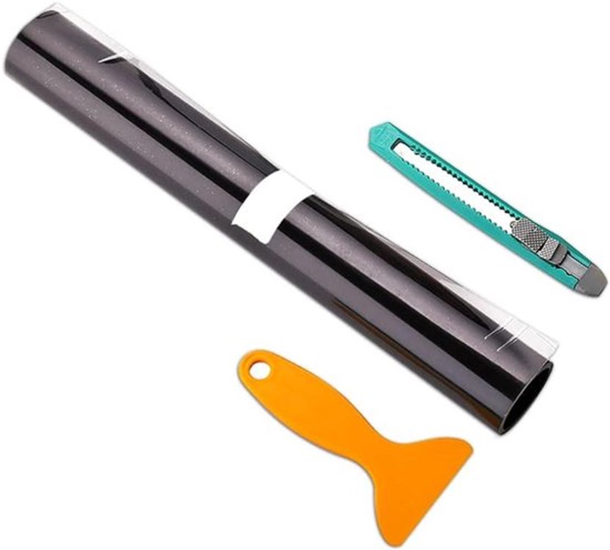 Koplampfolie getinte folie sticker 200 x 30 cm voor autokoplampen achterlichten knipperlichten mistlampen (lichtzwart)