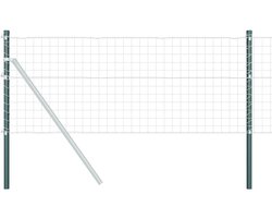 Hekpalen 2 pcs | Tuinhek | Tuinafscheiding | Hekwerk Groen 70 cm Poedergecoat staal