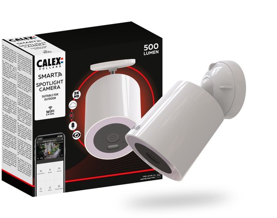 Calex Smart Security Beveiligingscamera - WiFi Spotlight-camera - 2K - met Nachtzicht & Bewegingsdetectie - voor Buiten - 2-pack — afbeelding 5