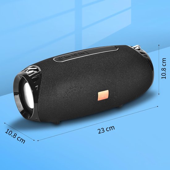 Draagbare Bluetooth Speaker Voor Buiten - Waterdichte Draadloze Luidspreker - Bluetooth 5.0 Voor Krachtig Geluid - Ondersteunt TF-Kaart MP3 En AUX - Partybox Voor Feesten Thuis Buiten En Strand - Zwarte Geluidsbox Met Stereo Sound van Merkloos — afbeelding 4