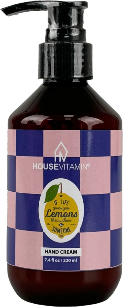 Housevitamin – Vegan Handcrème 150 ml – Citroen, Bergamot & Basilicum – Luxe Handverzorging – Dierproefvrij – Happy Hands!