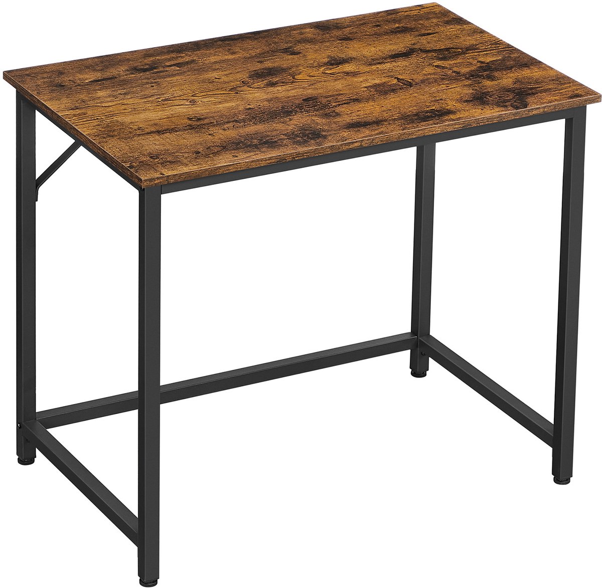 Vasagle Thuiswerk Bureau – Compact Werkbureau 80x50x75 cm – Staal & Houtlook – Industrieel – Bruin/Zwart