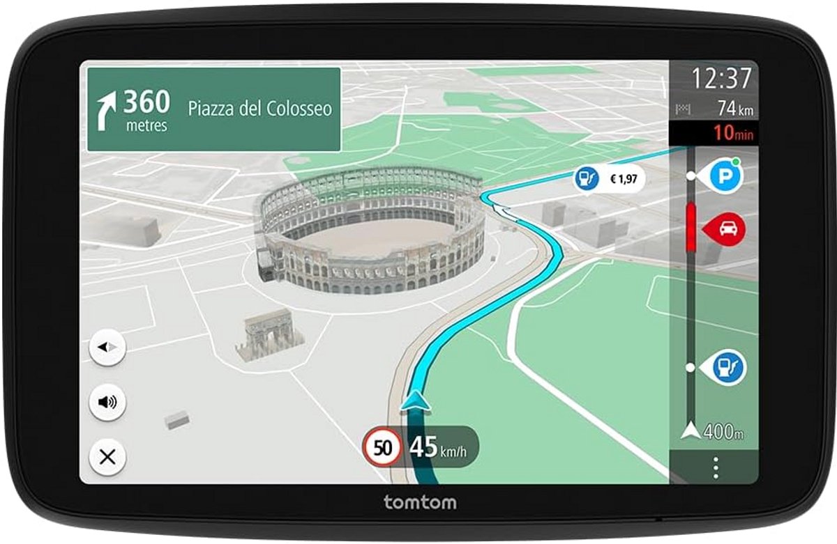 TomTom GO Superior 7 inch autonavigatie systeem met TomTom Traffic, waarschuwingen voor flitsers, wereldwijde kaartupdates via WiFi en live services