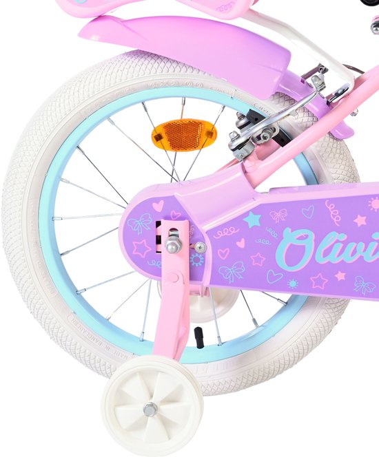 Volare Olivia Kinderfiets - Meisjes - 16 inch - Roze - Twee Handremmen — afbeelding 3
