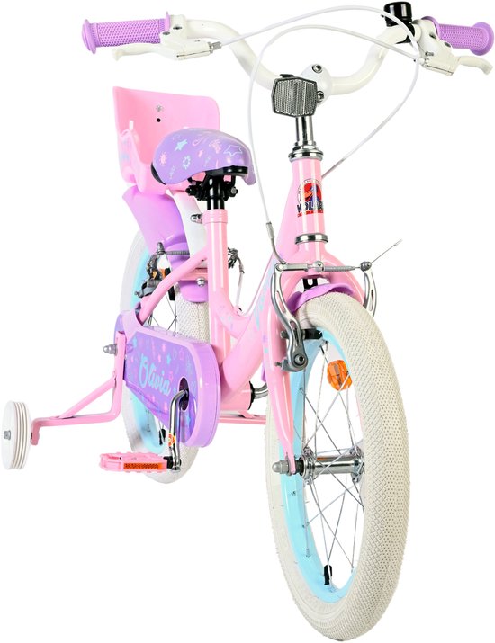 Volare Olivia Kinderfiets - Meisjes - 16 inch - Roze - Twee Handremmen — afbeelding 4