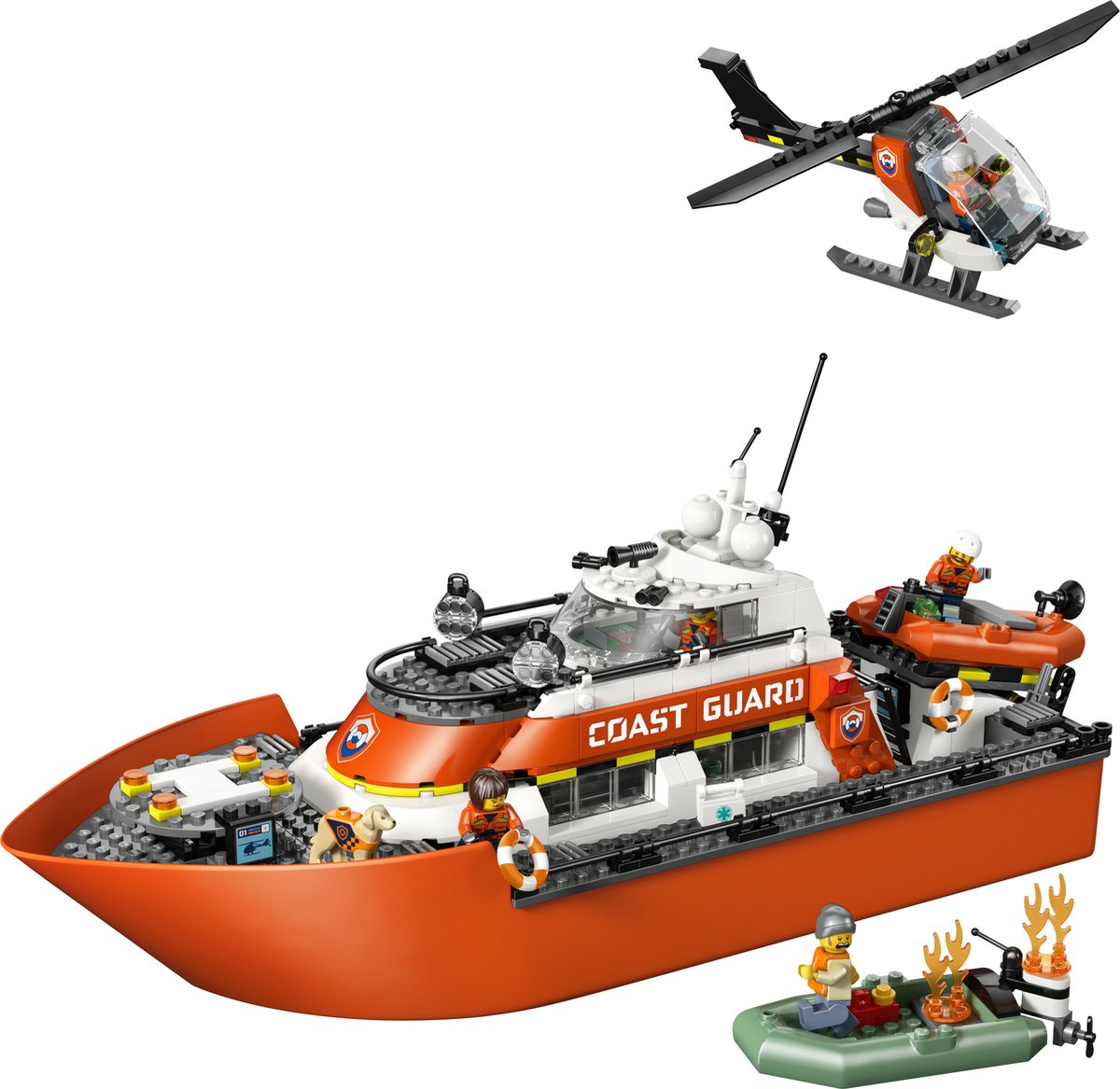 LEGO City Exploration - Kustwacht Reddingsboot - Met Helikopter — cadeau in Spellen & Speelgoed - foto 4