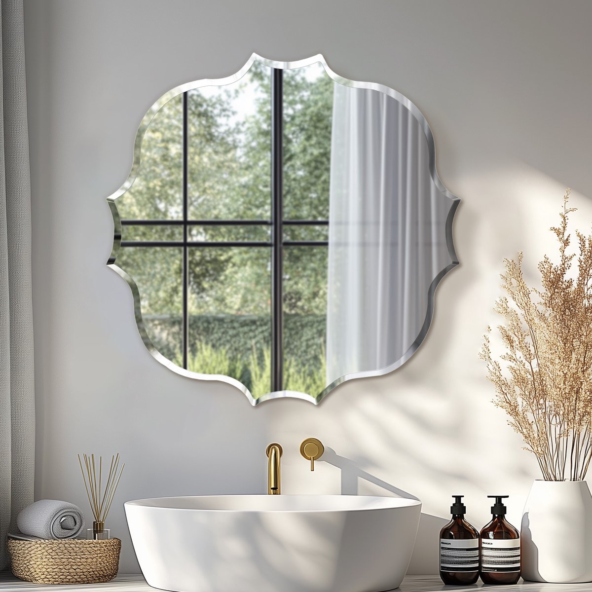 Artloge Onregelmatige Wandspiegel - Frameloos Ontwerp - Beveled Rand - 80cm