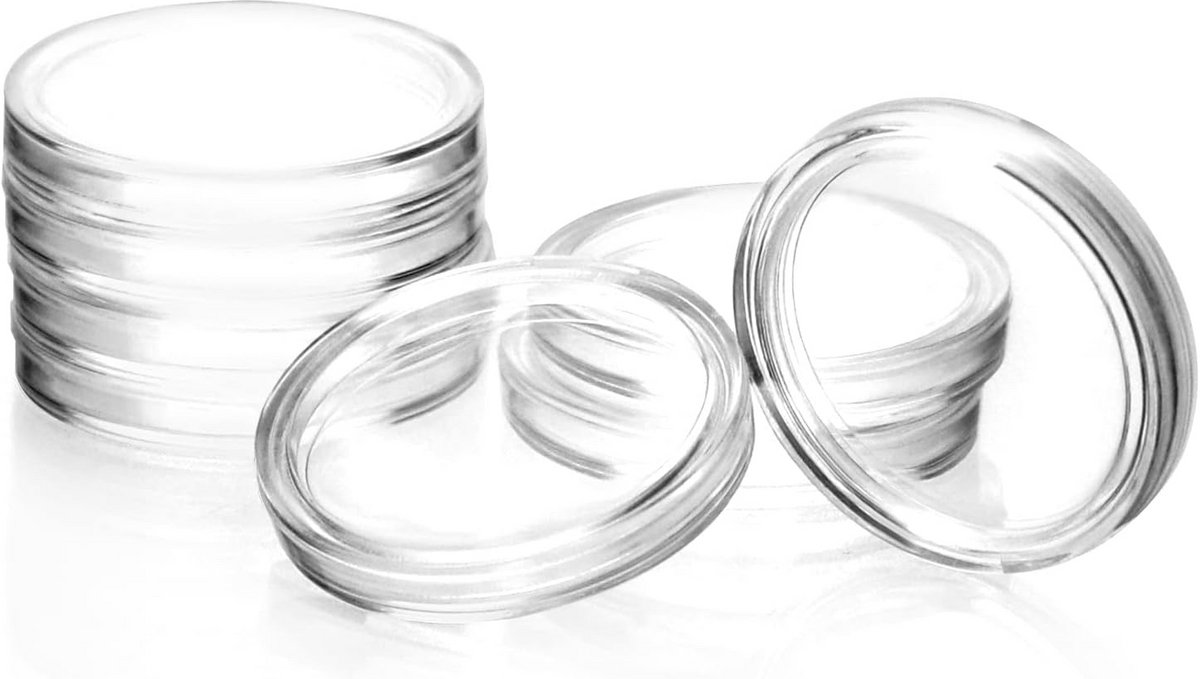 200 Stuks Muntcapsules - 25mm Ronde Muntcapsules voor Munten Opbergen