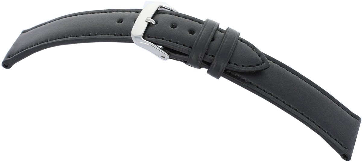 Lederband Lazise 24mm zwart vegan