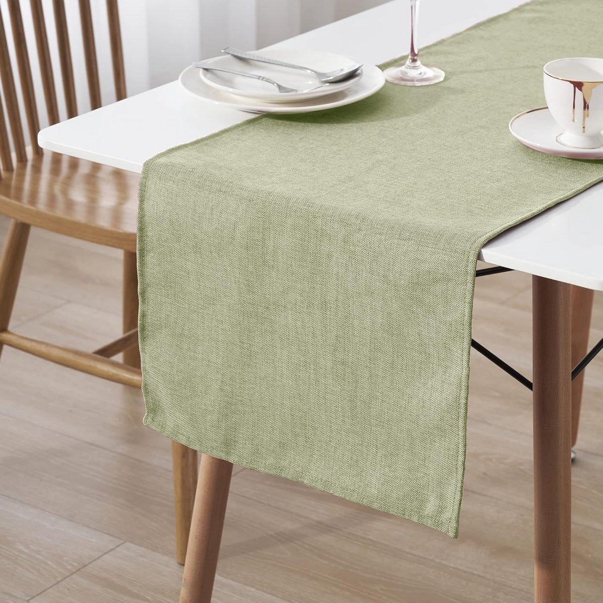Vlekbestendig Tafelkleed Linnenlook - Waterafstotend en Wasbaar - Bruin Taupe 90x90 cm