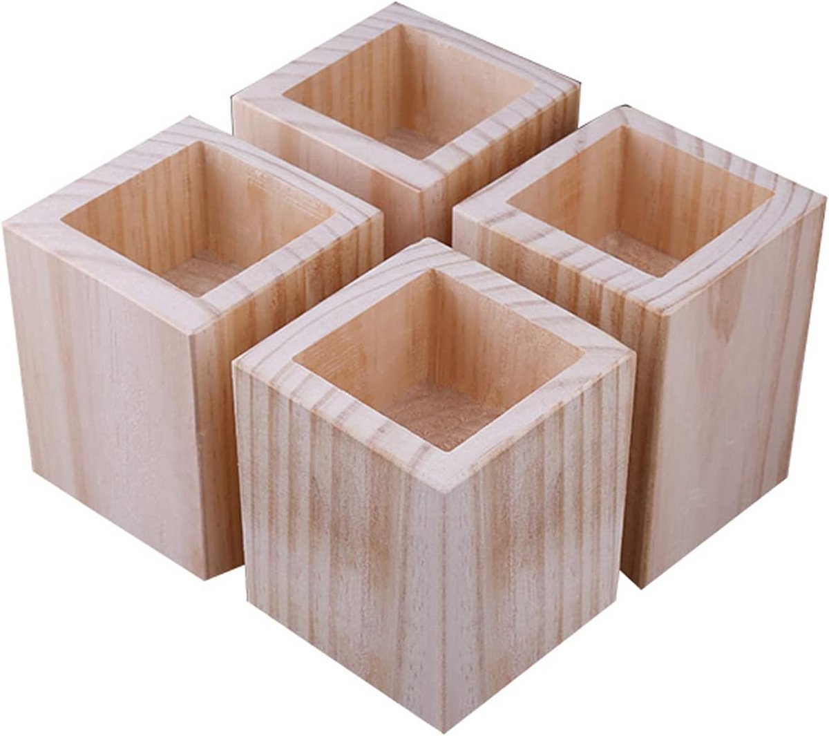 Houten Meubelverhoger voor Tafel en Bed - Set van 4 - 3 cm Hoog