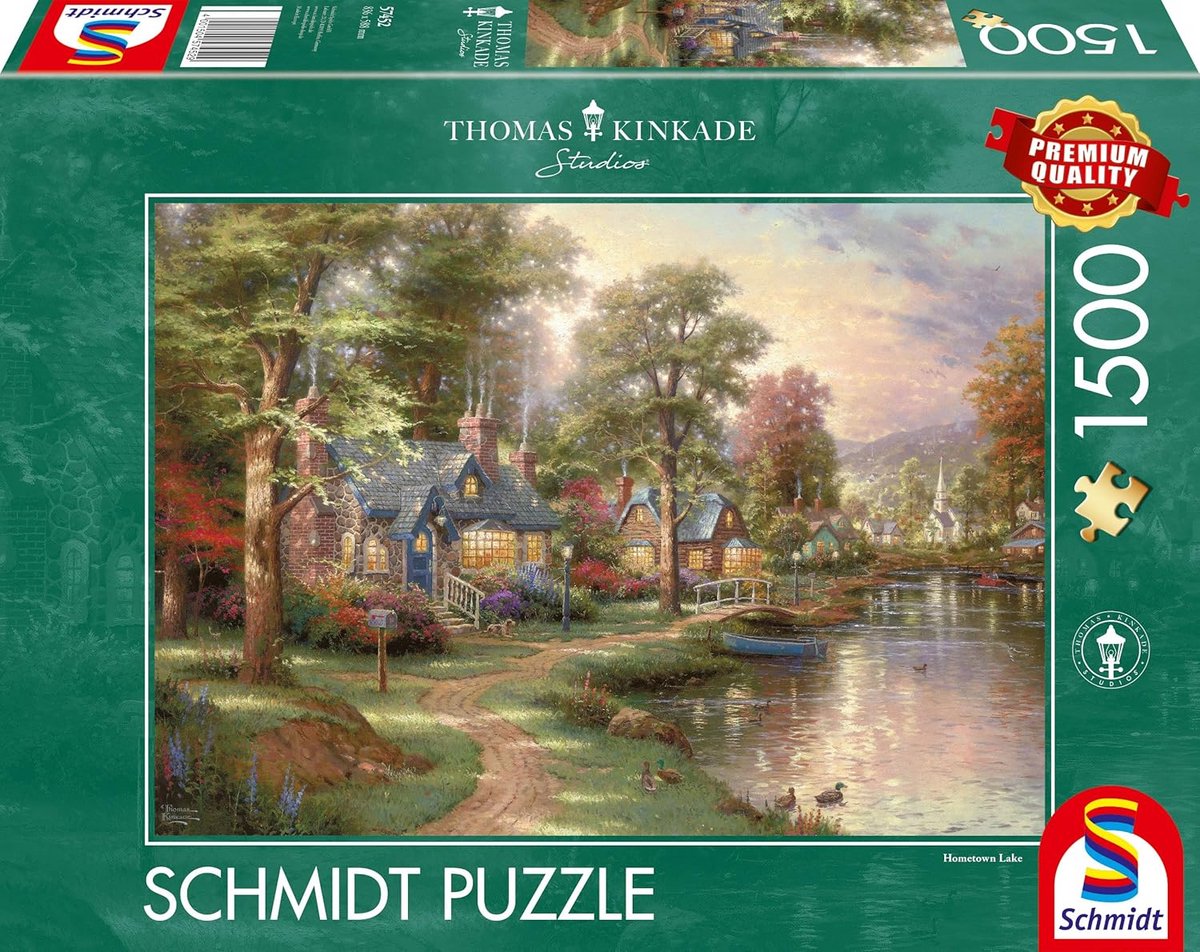 Hometown Lake 1500 stukjes Puzzel - Rustiek en Landelijk