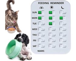 Voedingsherinneringen - Herinnering voor het voeden van huisdieren - Dagelijkse Voedingsindicatie - Herbruikbare - AM/PM dagelijkse indicatiegrafiek - Magnetische herinneringssticker - Prevent Overfeeding or Obesity - Cadeaus voor huisdieren