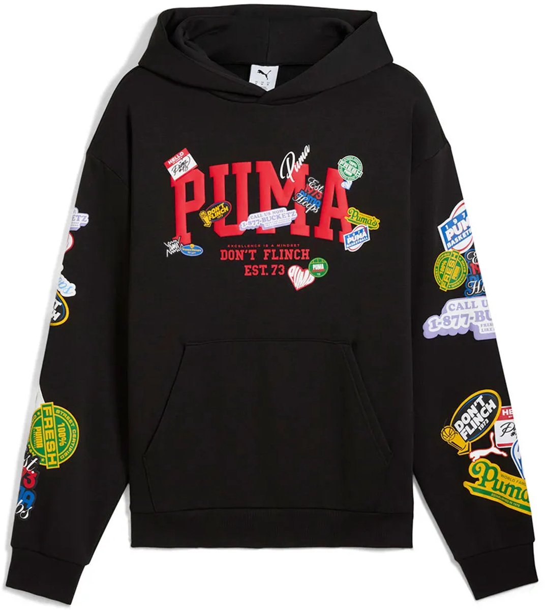 Puma Hooperhotline Hoodie Man Zwart