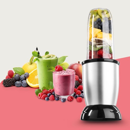 DnA® Blender To Go - Blender - Mini Blender - Zilver/Zwart - ‎23cm x 18cm x 18cm van Merkloos — afbeelding 3