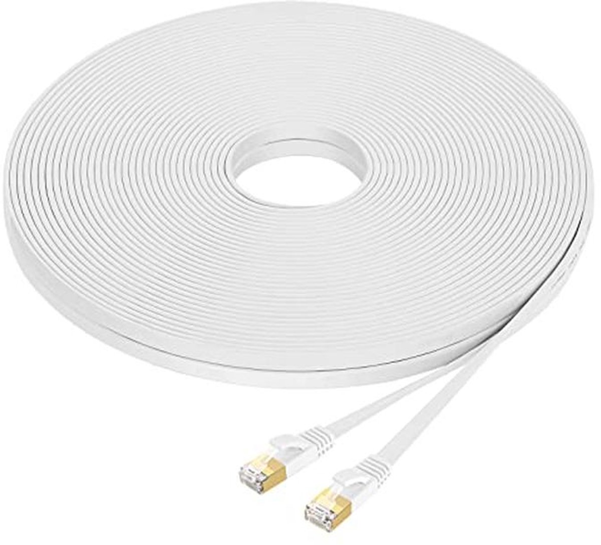 Cat 8 Ethernet-kabel 15 m - Hoge Snelheid, Plat, 40 Gbps, Voor Router, Modem, Laptop en PC