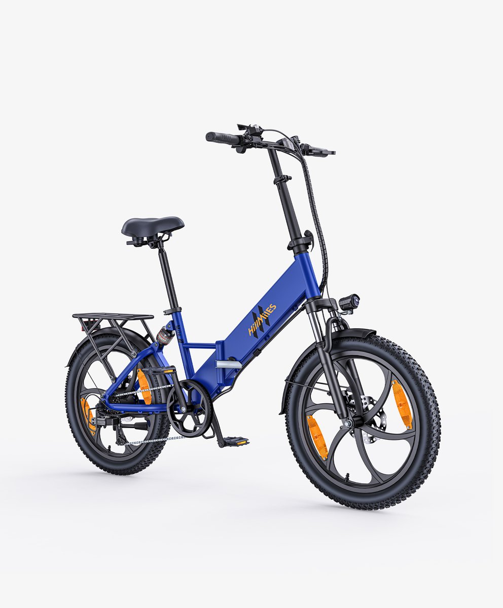 Hillmiles Mile 2 Elektrische fiets - Actieradius 60km - Verwijderbare batterij 36V13Ah - Motor 250W - Shimano 7 versnellingen - 20 Inch opvouwbare City Commuter E-Bike - Blauw – foto 2