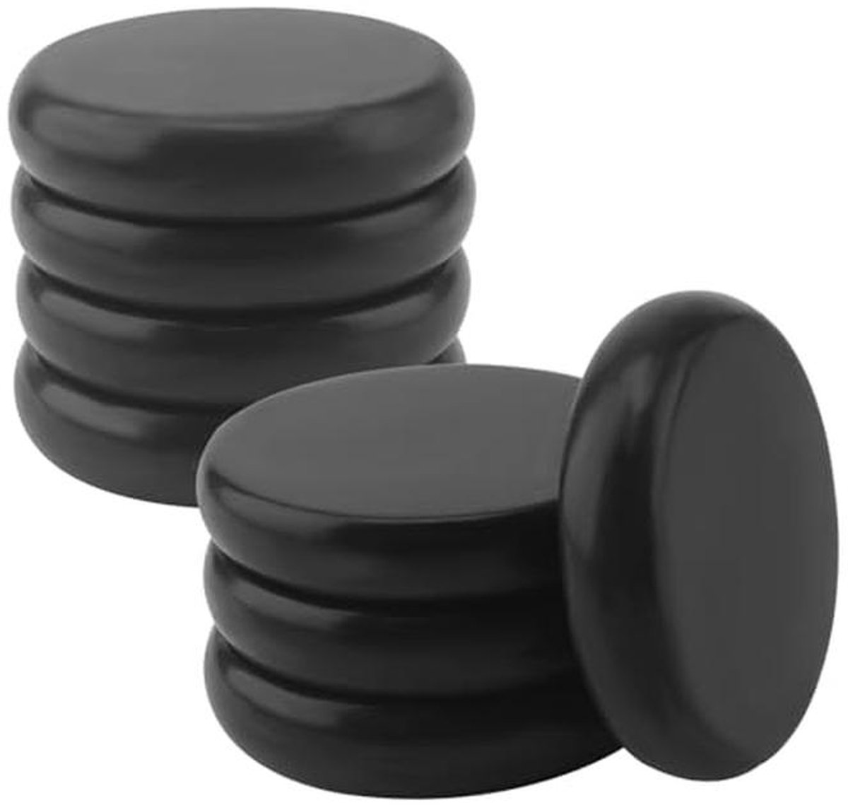 8 Stuks Basalt Massage Stones - Verwarmde Massage Stenen voor Ontspanning en Stressverlichting